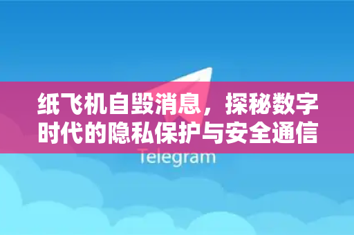 纸飞机自毁消息，探秘数字时代的隐私保护与安全通信新范式