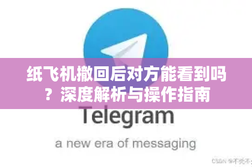 纸飞机撤回后对方能看到吗？深度解析与操作指南-第1张图片-纸飞机下载 - 纸飞机全平台安装 | 纸飞机中文官网