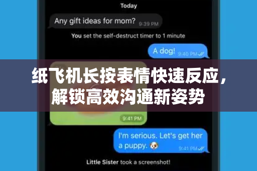 纸飞机长按表情快速反应，解锁高效沟通新姿势