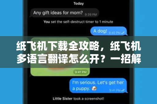纸飞机下载全攻略，纸飞机多语言翻译怎么开？一招解决跨语言沟通难题-第1张图片-纸飞机下载 - 纸飞机全平台安装 | 纸飞机中文官网