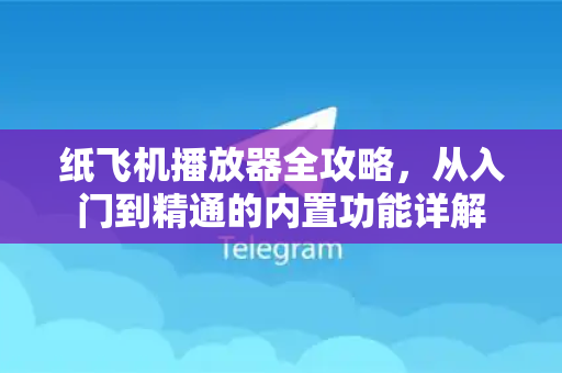 纸飞机播放器全攻略，从入门到精通的内置功能详解