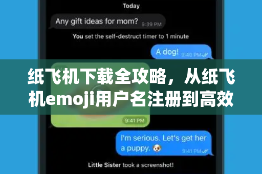 纸飞机下载全攻略，从纸飞机emoji用户名注册到高效使用指南-第1张图片-纸飞机下载 - 纸飞机全平台安装 | 纸飞机中文官网