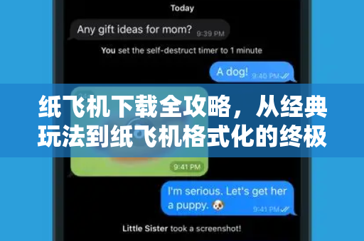 纸飞机下载全攻略，从经典玩法到纸飞机格式化的终极指南-第1张图片-纸飞机下载 - 纸飞机全平台安装 | 纸飞机中文官网